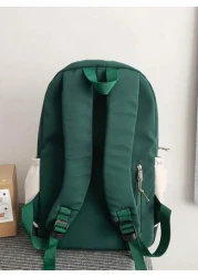 حقيبة ظهر جديدة متعددة الاستخدامات وعصرية، بألوان متباينة كاجوال، حقيبة ظهر رجالية سعة كبيرة، حقيبة طلاب مطب