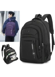 1pc Travel Business Laptop Backpack For 15 6 Inch PC Casual Sport Style Nylon Backpack For Men Large Student Bag Lightweight Multi Function Travel Bag Easy Storage Day Bag Stylish Business Travel Bag