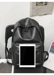 Men Large Capacity Backpack Schoolbag For Travel College School Leather Bag Vintage Sport Water Proof Portable Laptop Bag Black Bag Gifts Rucksack Fathers Day Extra Large School Backpack Purse Holiday