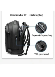 Men s Travel Backpack 17 Laptop Backpack Vacuum Compression Backpack Business Large Capacity School Backpack Expand Outdoor Backpack Commute Book Bag School Bag Gifts Fall Christmas Scream Bag Backpac