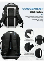 Large Capacity Travel Business Backpack Suitcase Backpacks Water Resistant Luggage Daypack With Dry Wet Separation Bag Large Travel Backpack For Women Men Carry On Backpack Hiking Backpack Waterproof