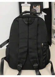 Large Capacity Men s Backpack Stylish And Simple With Multiple Pockets Suitable For Students Versatile Letter Print Commuting Unisex