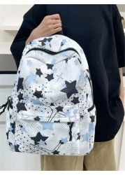 New Star Versatile Backpack For Women High Beauty Junior High School High School Large Capacity Backpack Niche Commuter Student Backpack Fashion Backpack Student Male New Junior High School High Schoo