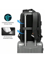 resilver Anti Theft Backpack Waterproof Black Business USB Charging EVA Hard Case Travel Laptop Backpack Fit For 16 Inch Notebook Christmas Fall University School Bag For School College Gifts Scream B