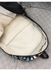 حقيبة ظهر سعة كبيرة عادية، حقيبة رسول نايلون بطباعة غرافيتي أنيقة، حقيبة مدرسية وسفر مع قلادة، حقيبة صيحة عيد