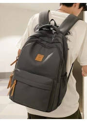 Canvas Backpack Large Capacity School Bag Casual Travel Rucksack Laptop Bag College Bag Summer Dad Bag For School Multi Functional For Books For School Supplies Teenagers Freshmen High School Universi