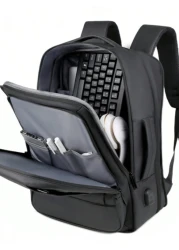 حقيبة نمط أعمال بسيطة ذات ملمس عالي الجودة ولون أحادي، حقيبة يد موضة شتوية جديدة، حقيبة كتف متعددة الاستخداما