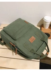 حقيبة ظهر كاجوال من القطيفة خفيفة الوزن للمراهقين، مناسبة لحمل كمبيوتر 14 بوصة، حقيبة سفر، هدايا عيد الميلاد،