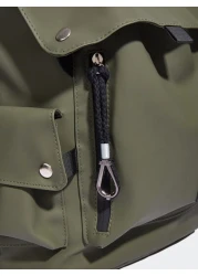 peach tree Fashion Peach Tree Flap Multi Pocket Solid Color PU Backpack Christmas Men Bag Vacation Travel Essentials Dad Gifts Retro Bag Vintage School Bag Travel Backpack Large Capacity Sports Bag La