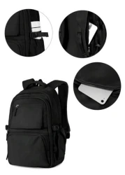 Schoolbag For Lightweight Large Capacity Water Resistance Nylon Fabric Carry On Backpack Travel Backpack Computer Short Distance Business Backpack Fits15 6 Inch Laptop For Travel Business Vacation Hol