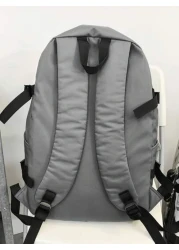 New Fashionable And Casual Large Capacity Solid Color Backpack For Students Versatile For Class And Commuting Unisex