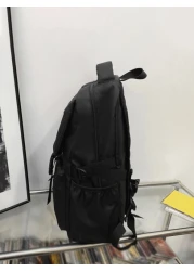 Men Release Buckle Detail Casual School Bags Schoolbag School Backpack For School Daypack Laptop Bag Computer Bag Book Bag Rucksack Shoulder Bag Travel Bag Sport Bag College Bag Teenagers Freshmen Pra