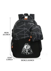 Astronaut Anime Cartoon Fashion Backpack With Detachable Small Pouch Large Capacity Casual School Bag Suitable For College High School Back To School Travel Summer School Supplies