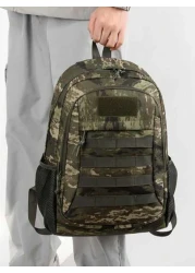 حقيبة ظهر تكتيكية بسعة كبيرة وبتصميم كامو جديد، حقيبة متعددة الوظائف للتخييم والرحلات البرية، رحلة الحقيبة ا
