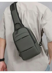 New Men s Breast Bag Large Capacity Personalized Long Distance Riding Bag For Work Commuting Fashion Shoulder Bag