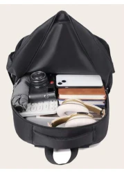 حقيبة كاجوال متعددة الوظائف للكتف، حزام كتف قابل للتعديل، تصميم خفيف الوزن، إغلاق بسوستة، مناسبة لطلاب المدر