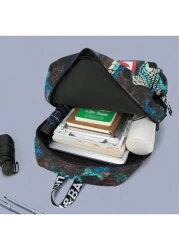 1pc Backpack School Bag Travel Backpack Boys Backpack Waterproof Fits 14 Inch Laptop USB Charging Port Functional Portable Casual For Students Boys Gift For Children Printed Straps And Letters Are Ran