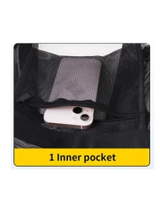 1pc PVC New Transparent Backpack With Mesh Pocket Large Capacity Simple Schoolbag Casual Fashion Backpack Daily Use Commuter Multifunctional Dormitory Essential Schoolbag Travel Holiday Thanksgiving G