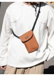 peach tree 1pc Casual Nylon Crossbody Bag For Men Shoulder Bag Messenger Bag Phone Pouch Versatile Daily Use Lightweight Simple Design Suitable For Halloween Outdoor Gift For Boyfriend Students Busine