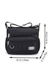 Men s Shoulder Bag With Multiple Pockets Messenger Bag University Sling Bag Cross Body Bag Gift College Bag Gifts Men Bag Crossbody Bag Winter Travel Rider Bag Beach Bag Black Bag Student Large Capaci