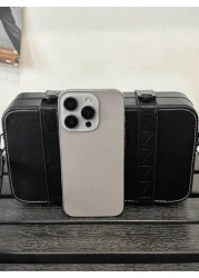 peach tree Men s PU Waterproof Messenger Bag Crossbody Bag Shoulder Bag Small Square Bag Business Casual Style With Detachable Pouch Ideal For Business Trips Storing Toiletries And Tools Large Capacit