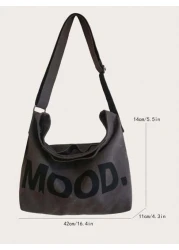 Vintage Canvas Pattern Shoulder Bag College Style Large Capacity Tote Crossbody Bag For Students Summer College Bag Dad Freshman For Books Multi Functional Dorm University Sling Bag Man Bag Cross Body