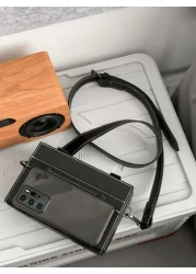 peach tree Mini Men Stitch Detail Square Bag Sling Bag Sport Bag For High School University Student For Travel College School Crossbody Bag Box Bags With Adjustable Strap Waterproof Mini Holiday Essen