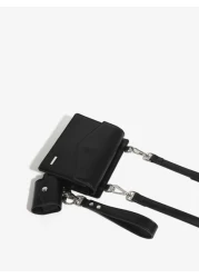 1 حقيبة كتف مربعة من الجلد الصناعي بلون أحادي عصري بسيط مناسبة للاستخدام اليومي، حقيبة كروس بودي، حقيبة حمل لل