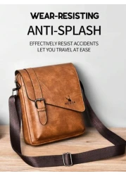 1pc Men s Shoulder Crossbody Waist Handheld Bag Portable Outdoor Bag PU Water Proof Material Multi Pocket Large Capacity Adjustable Shoulder Strap New Simple Men s Bag Suitable Shopping Purse Holiday