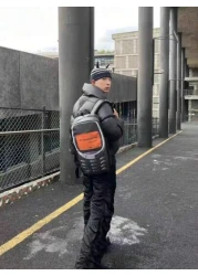 Novelty Retro Old School Shoulder Bag text Me If You Want Me Cellphone Funny Telephone Shaped Large Capacity PU Leather Rucksacks Technology Fan Toy Supplies Backpack School Backpack Students Book Bag