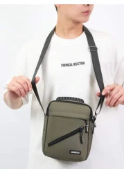Fashion Large Capacity Men Shoulder Bag Travel Small Square Bag