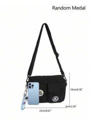 High School Students University Freshman Multifunctional Sling Bag Casual Bag Men Letter Graphic Square Bag Handbag Schoolbag Christmas Gifts Scream Bag Winter Thanksgiving Travel Purse Holiday Storag