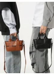 peach tree Men s Messenger Bag Shoulder Bag Square Bag Handbag Waterproof PU Leather Casual Business Travel Toiletry Storage Tool Bag Large Capacity Keeps Your Items Organized