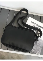 حقيبة كتف متعددة الوظائف مقاومة للماء بشعار للرجال للاستخدام في كل الفصول، حقيبة صدر، حقيبة خصر، حقيبة سفر، ح