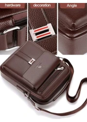 1pc Men s Shoulder Crossbody Waist Hand Chest Bag PU Water Proof Wear Resistant Material With Large Capacity Pockets Adjustable Strap Convenient And Portable New Fashionable Business Bag Ideal Gift Si