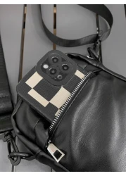 peach tree Solid Peach Color PU Mini Crossbody Bag Christmas Men Bag Vacation Travel Essentials Dad Gifts Retro Bag Vintage Shoulder Bag Messenger Bag Tote Bag Side Bags For Men Funny Gifts Gifts For