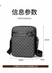 Men s Diagonal Chest Sling Bag Mini Phone Storage Pouch Printed