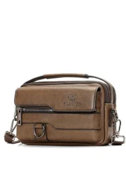 gorchis New Style Crossbody Bag Pu Leather Multi Pocket Shoulder Bag Multifunctional Handbag Sling Bag Square Bag For Holiday Travel Essentials Commute Business Casual Outdoor Ideal Simpler Classic Sa