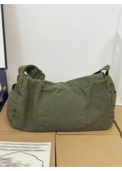 Stylishly Retro Y2K Hobo Crossbody Bag 4 Color Options Canvas Large Capacity Fashion Shoulder Bag Suitable For School Business Outdoor Party Gift Christmas Winter Christmas Gifts Men Bag Laptop Gifts