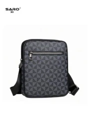 1pc Men s Shoulder Bag Vintage Crossbody Bag With Side Pocket Scratch Resistant Durable PVC Casual Bag Minimalist Style In Black Brown Great Gift For Boyfriend Or Men