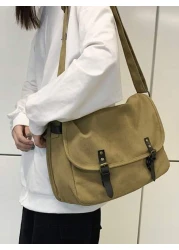 peach tree Retro Solid Canvas Shoulder Bag Peach Tree