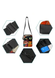 Cat Pattern Single Sided Printed Shoulder Bag
