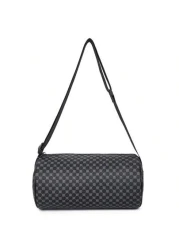 Unisex Fashion Korean Style Round Cylinder Messenger Shoulder Bag Long Strap