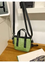 1 قطعة (5.1 بوصة * 3.9 بوصة * 1.6 بوصة ) حقيبة كتف رجالية موضة تلوين الكتل، حقيبة رسول، حقيبة عبر الجسم، حقيبة يد، حقيب