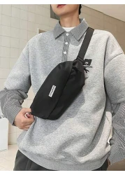 حقيبة صدر كاجوال عتيقة للجنسين، حقيبة رياضية متقاطعة للرجال، حقيبة بيلي للكتف