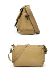 SLIN LXZQ Canvas Flap Messenger Bag Casual Black Shoulder Bag For Commute Men s Shoulder Bag Crossbody Bag Side Bag Student Supplies Men s Autumn Bag Cylinder Bag Vintage Style Christmas Gift Travel H