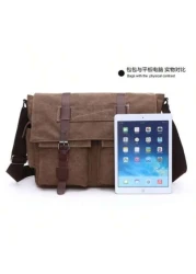 Vintage Casual Multi Functional Messenger Bag Fashion Crossbody Shoulder Bag For Men