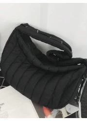 peach tree Adjustable Shoulder Strap Tote Bag Simple Solid Color Crossbody Bag Zipper Closure Suitable For Couple Valentine s Day Halloween Christmas Autumn Winter Unisex Sling Bag