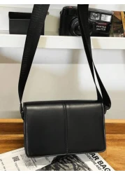 peach tree Men s Box Bag Shoulder Bag Crossbody Bag Square Bag Business PU Waterproof Flap Bag Wallet Neutral Business Storage Bag Suitable For Business Travel Toiletries Tools Storage Large Capacity