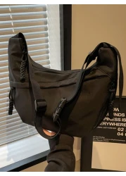 Fashionable Casual Nylon Crossbody Bag For Men Adjustable Strap Lightweight Versatile Suitable For Commuting Travel Outdoor Summer Personalized Gift For Teenage Young Men Husband Boyfriend Lightweight